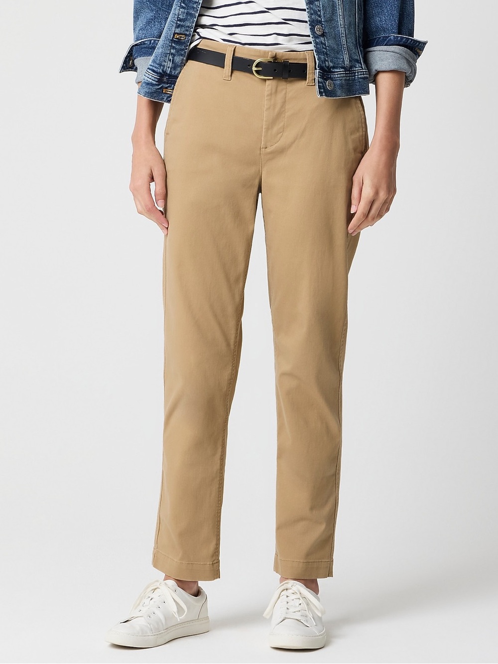 J. Crew Factory High-rise girlfriend chino pant - khaki